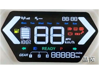 VA彩屏液晶屏应用于电动车仪表